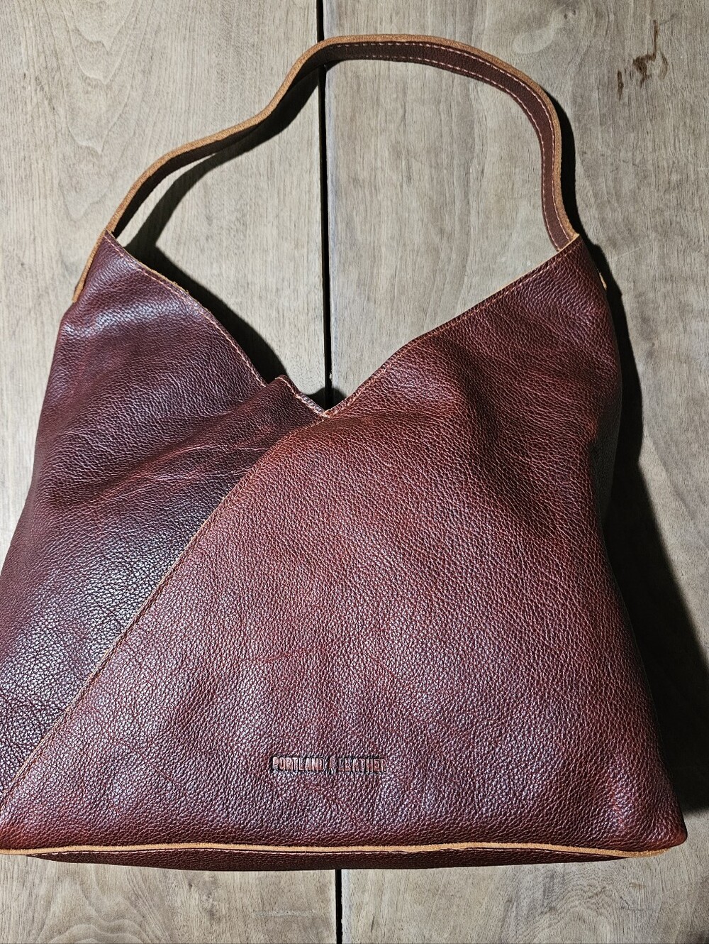 Portland Leather Goods Oversized Naomi  In Pebbled Nutmeg